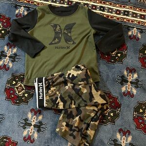 Hurley Black and Green Kids' Shirt